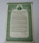 Old 1921 - LASSEN ELECTRIC Co - BOND Certificate - CA. - Abe Linclon 