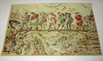 Old c.1900 Antique - French Game PRINT - HIKERS - Temeraires Alpinistes