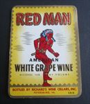  Lot of 25 Old Vintage 1940's - RED MAN - WINE LABELS - Virginia 
