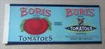  Lot of 25 Old Vintage 1930's BORIS - Tomato CAN LABELS - Mount Airy MD