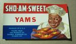 Lot of 50 Old Vintage - SHO-AM-SWEET YAMS - LABELS - Los Angeles CA.