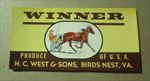  Lot of 25 Old Vintage WINNER - Harness Racing - LABELS - Birds Nest VA