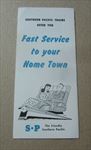 Old Vintage 1948 S.P. RAILROAD - FORT ORD - CA. - Service to Home Town Brochure 