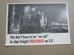 Old Vintage 1963 S.P. RAILROAD - Ship Freight PIGGYBACK - Brochure w/ Schedules 