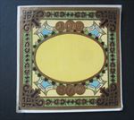 Old Vintage - Decorative / Untitled - CIGAR Box LABEL - Outer - Gold Yellow Blue