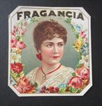 Old Vintage - FRAGANCIA - CIGAR Box LABEL - Outer - Moehle Litho Brooklyn NY