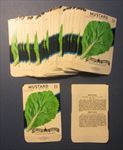  Lot of 100 Old Vintage MUSTARD Chinese Smooth Leaf SEED PACKETS -EMPTY