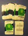  Lot of 100 Old Vintage LETTUCE Hanson - Vegetable SEED PACKETS - EMPTY