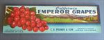  Lot of 100 Old Vintage - EMPEROR GRAPES - Crate LABELS - Exeter CA.