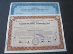 2 Old 1945-50 - KAISER FRAZER CORPORATION - Stock Certificates - NV. - AUTO