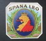 Old Vintage - SPANA LEO - CIGAR Box LABEL - Outer - LION - Calvert Litho Co. 