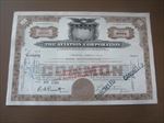 1940's - The AVIATION CORPORATION - Stock Certificate - 100 Shares - Tan