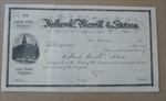 Old 1880's - Holbrook Merrill & Stetson - STOCK CERTIFICATE - San Francisco CA. 