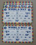  Lot of 5 Old Vintage 1940's WHIRL-A-WAY - PUNCH BOARDS / Numbers GAMES