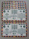  Lot of 5 Old Vintage 1940's BINGO - PUNCH BOARDS / Numbers GAMES Blue
