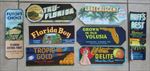 Lot of 8 Old Vintage - FLORIDA CITRUS - Strip LABELS - Orange / Grapefruit 