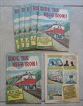Lot of 10 Old Vintage 1950's RIDE THE HIGH IRON! - Railroad / Train COMIC BOOKS