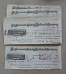  Lot of 25 Old 1910's - St Francois Co. RAILROAD - BANK CHECKS - TRAIN 