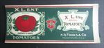 Lot of 25 Old Vintage 1930's X L ENT Tomatoes CAN LABELS - Fooks - Preston MD.