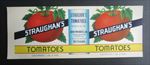 Lot of 50 Old Vintage 1940's - STRAUGHAN'S - Tomatoes CAN LABELS - VA.