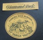 Pair of Original Old Antique 1880's - DIAMOND ROCK WATER - Bottle LABELS 