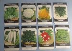 Lot of 8 Old Vintage 1920's - CARD SEED Vegetable Seed Packets - Freedonia N.Y.