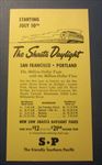 Old Vintage S.P. Railroad - SHASTA DAYLIGHT Train - San Francisco Portland CARD