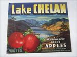  1940's - LAKE CHELAN - APPLE Crate LABEL - Washington