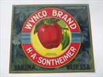  1930's - WYNCO - APPLE Crate LABEL - Yakima WASH. - Sontheimer
