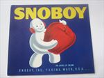  1940's - SNOBOY - APPLE Crate LABEL - Yakima WASH. - SNOW