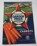  1940's Garden Prize CARROTS - LABEL - BASEBALL - Joe D. Maggio - CA.