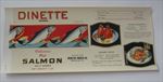  1940's - Dinette Pink SALMON - CAN LABEL - Danville ILL. - Recipes