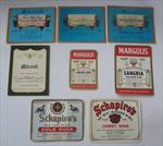 Lot of 8 - 1940's - 1950's - New York State - WINE LABELS - Kosher - Judacia