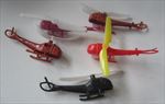 Lot of 5  c.1960's - TOY Plastic HELICOPTERS