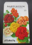  1950's - NASTURTIUM - Flower Seed Packet - LARGE SIZE - 6 x 10