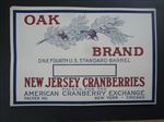  Lot of 50 Old Vintage 1930's - OAK - New Jersey CRANBERRY LABELS 