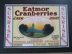  Lot of 50 Old Vintage 1930's - SUNRISE - New Jersey CRANBERRY LABELS 