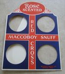 Original Old Vintage - Macccoboy - RED CROSS - SNUFF - Store Display Sign 