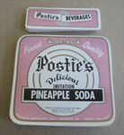  Lot of 200 Old Vintage POSTIE'S - PINEAPPLE SODA LABELS - 28 Oz Size 