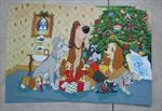  Lot of 10 Old Vintage c.1970's - LADY TRAMP Disney CHRISTMAS POSTERS 