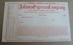Old 1860's - ADAMS EXPRESS - Shipping Document - New York 