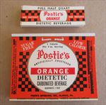  Lot of 200 Old Vintage - POSTIE'S - ORANGE - SODA LABELS - McAdoo PA.