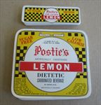  Lot of 200 Old Vintage POSTIE'S - LEMON - SODA LABELS - 28 Oz Size 