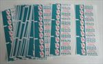 20 Strips of Old Vintage 1960's BB BATS Vanilla TAFFY Candy Wrappers - BASEBALL 