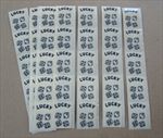  Lot of 50 Old Vintage - ZIPPO LIGHTER LABELS / Stickers  Dice - LUCKY 