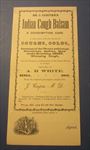 Old c.1900 - Dr. Caspire's Indian Cough Balsam - QUACK MEDICINE Label - BEREA OH