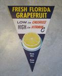 Old Vintage - FLORIDA GRAPEFRUIT - Grocery Store Display SIGN / POSTER  