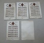 Lot of 5 Old Vintage 1930's REDI-PAC - LUCKY DIAMOND Game ENVELOPES - 10 Tickets