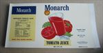  Lot of 100 Old 1960's - MONARCH - Tomato Juice - CAN LABELS - San Jose