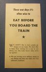 Old Vintage 1940's WWII - S.P. Railroad - Eat Before you Board the TRAIN Booklet